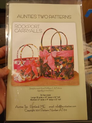 Aunties Two - Rockport Carryall Tote Bag Purse Pattern #615 NIP