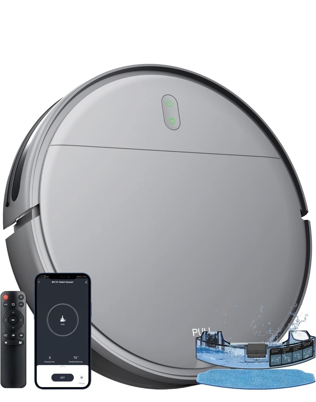 Robot Vacuum and Mop Combo, WiFi/App/Alexa, Robotic Vacuum Cleaner with Schedule-image