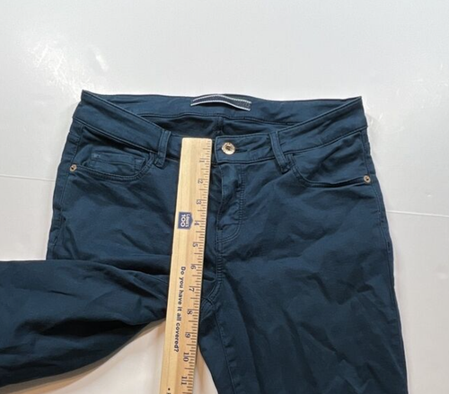 Massimo Dutti Skinny Fit Pants Size 4 Blue Stretch Pockets - Picture 6 of 7