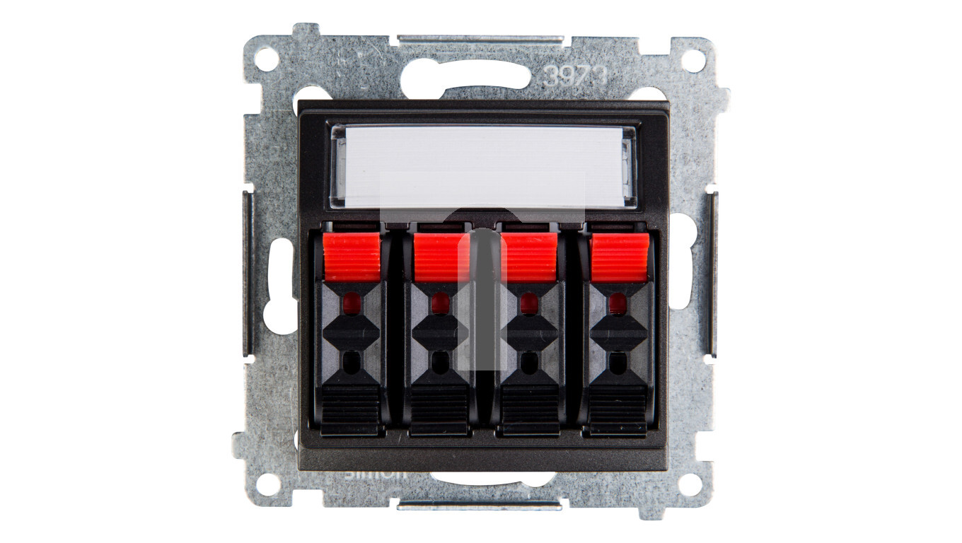 Simon 54 Quadruple loudspeaker socket anthracite DGL34.01 / 48 /T2UK