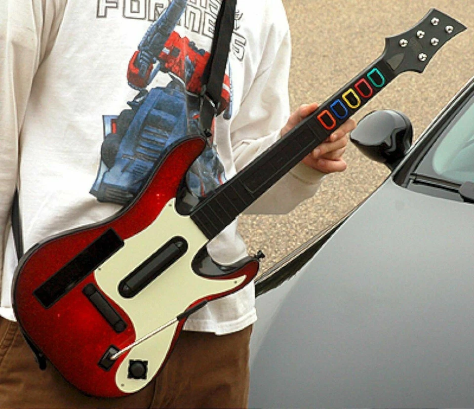 OFFICIAL Guitar Hero 5 GUITAR Wireless Controller for NINTENDO WII rock band 3 2 - Image 3 of 3