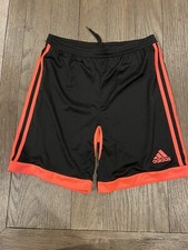 Mens Adidas Soccer Fubtol Team Shorts Black Orange S