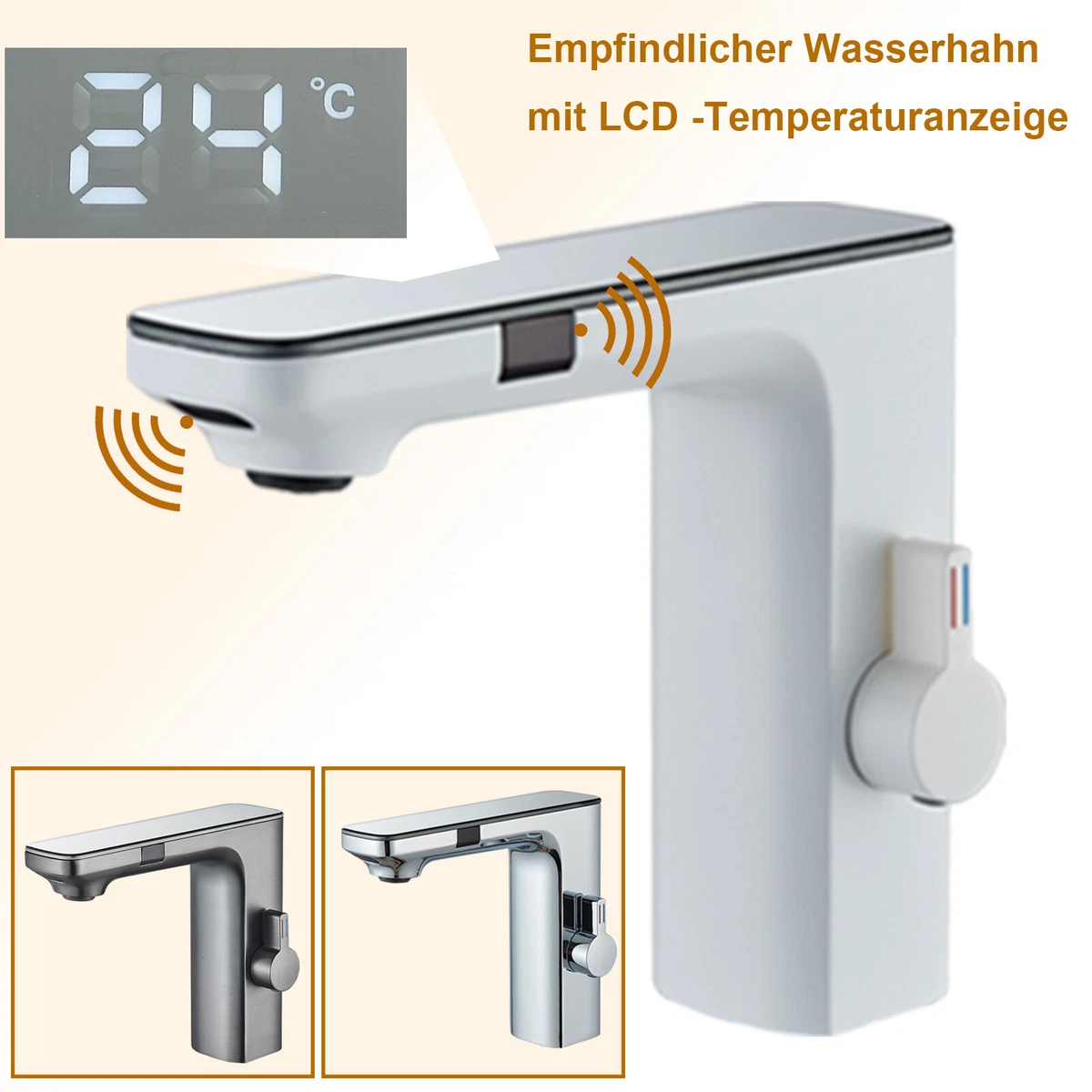 Rubinetto A Sensore Per Lavabo Automatico: Kit Con Scatola Di Controllo, In Lega Di Zinco Cromato, Per Casa E Negozi