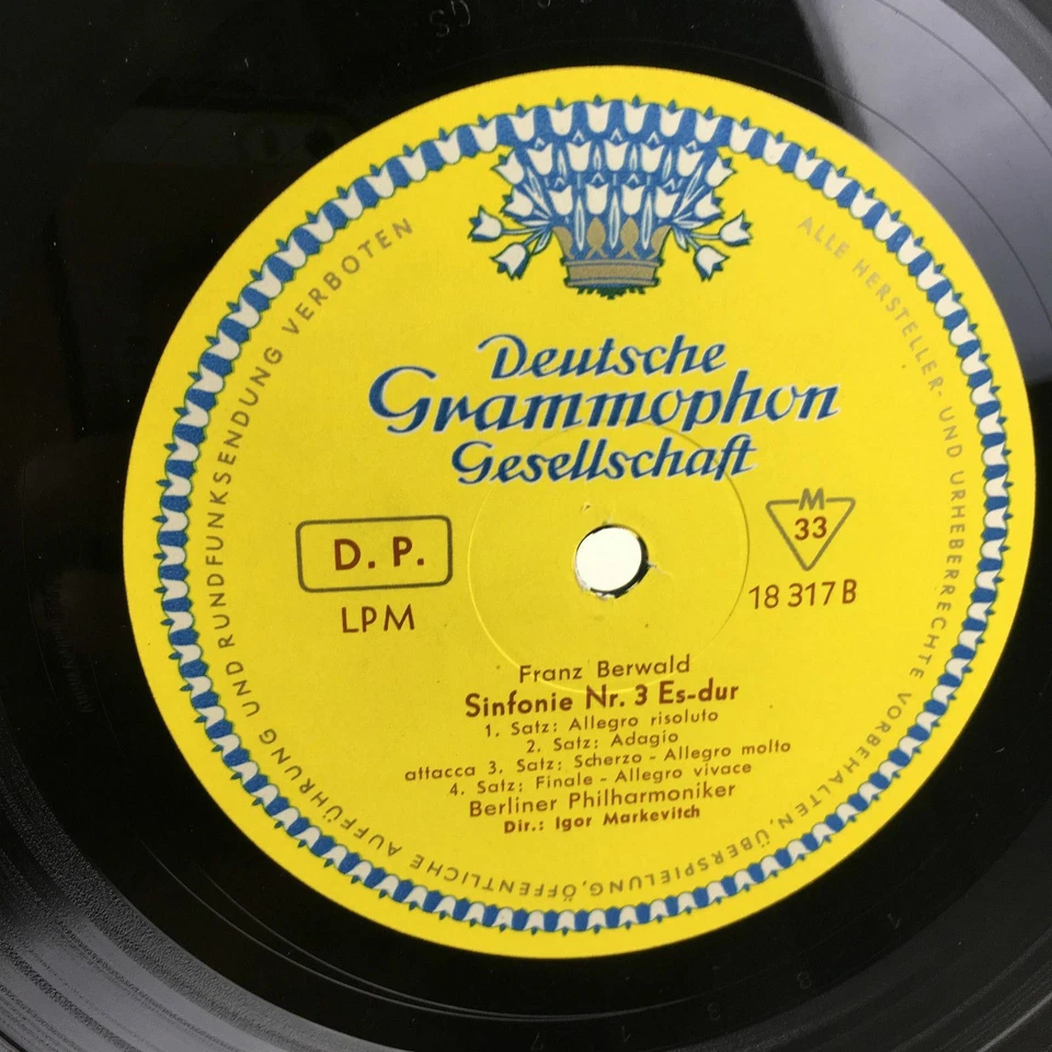 Franz Berwald Symphony No. 2 In C Major DGG Tulip LP 33 GER Press LPM 18317 RARE - Image 4 of 4