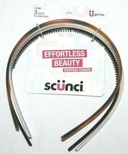 Scunci Effortless Beauty Everyday Fashion Multicolor Headbands 3 Pcs 90086