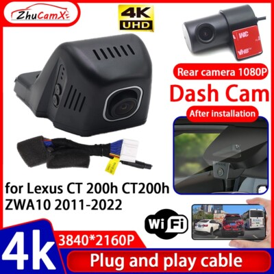 4K UHD 2160P Wifi DVR Dash Cam Camera for Lexus CT 200h CT200h ZWA10 2011-2022