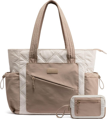 Tote Bag for Women, Puffer Bag and Work Bags with Zipper for Travel, Daily, Scho