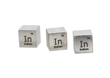 Indium Metal 10mm Density Cube 99.99% for Element Collection USA SHIPPING