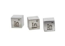 Indium Metal 10mm Density Cube 99.99% for Element Collection USA SHIPPING