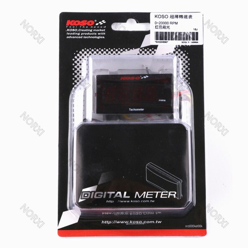 Speedometer RPM Digital Inductive Tachometer Tiny Digital Hour Tach Meter Red - Foto 9 di 9