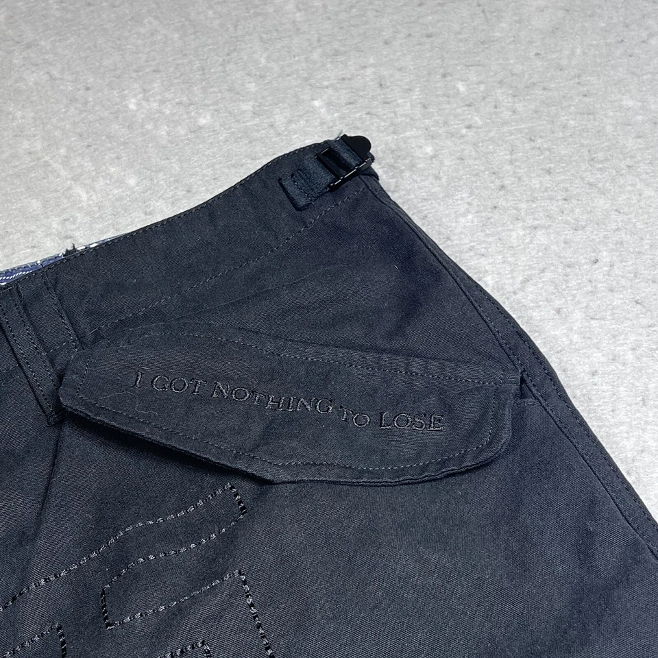 Pantalones cargo DOPE utilitarios para hombre talla XXL 100 % algodón negro exterior 2XL 44x31 Foto 3 de 4