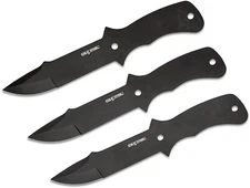 Cold Steel CS-TH-80KVC3PK 8" Overall 420 Stainless Clip 2" Throwing Knife Set