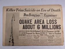 San Francisco Examiner - April 15, 1949 - Earthquake Edition