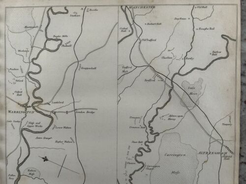 1794 Bridgewater Canal Manchester To Runcorn Antique Map by John Stockdale - Picture 2 of 3