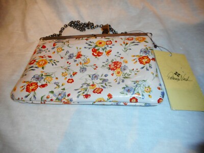 Patricia Nash Women's Multi Color Ivory Leather Clutch Purse