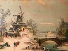 Rural Winter Scene Old Mill by William Chandler