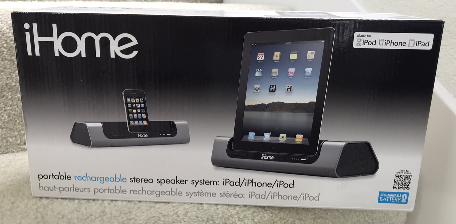 ihome portable rechargeable stereo speaker system