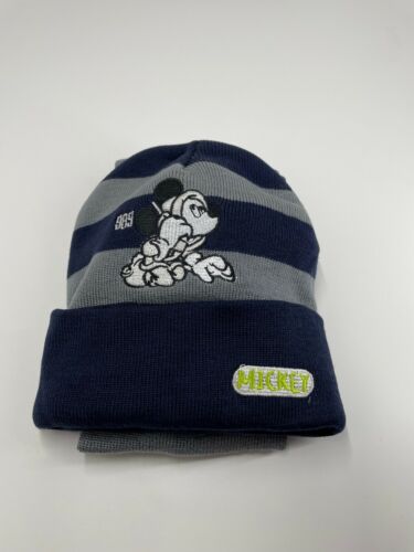 Disney Mickey Mouse Niños 3 Piezas Gorro Sombrero Bufanda y Guante Conjunto Gris Azul Marino - Imagen 2 de 5