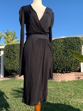 100% AuThEnTiC DOLCE & GABBANA plunging wrap little black dress LBD