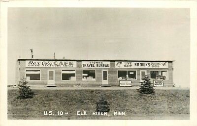 1940s Elk River Minnesota Rex Cole Cafe BBQ occupation Postcard
