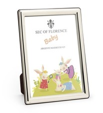 5x3,5”in Hallmarked Solid 925 Sterling Silver Baby Photo Frame 7370/9x13BA*G4*UK