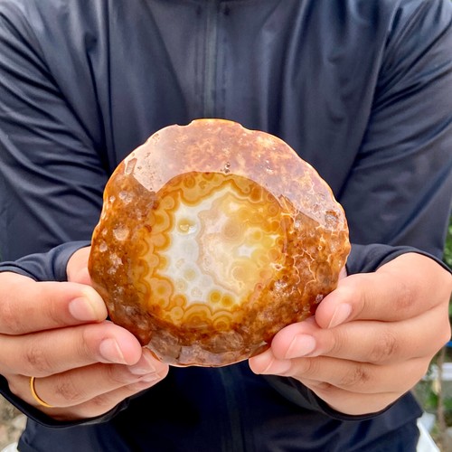 160G Natural agate Agate Geode Slab/Slice quartz crystal mineral specimen Reiki - Picture 4 of 13