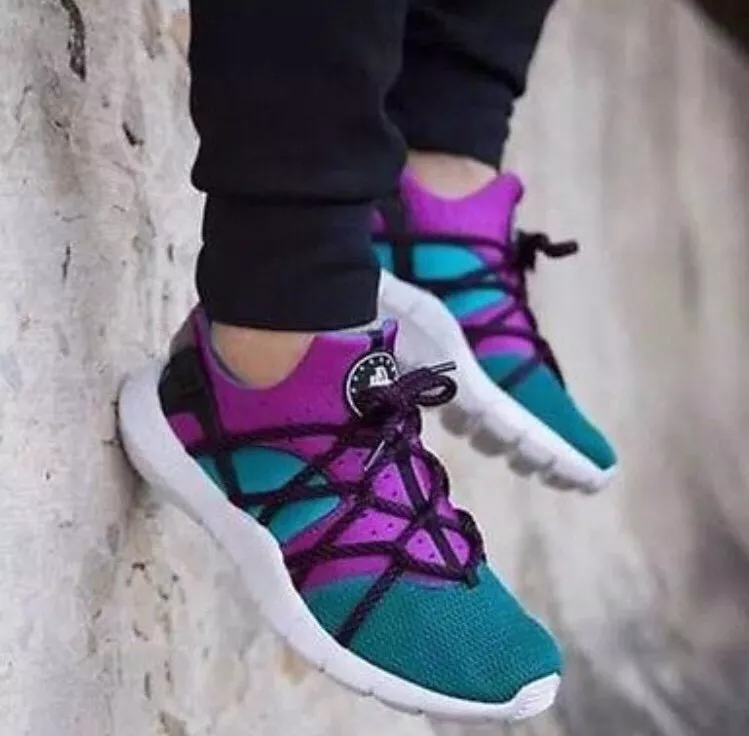 Nike Huarache NM 13 Emerald Green Purple Fuschia MultiColor Run 705159-305 | eBay