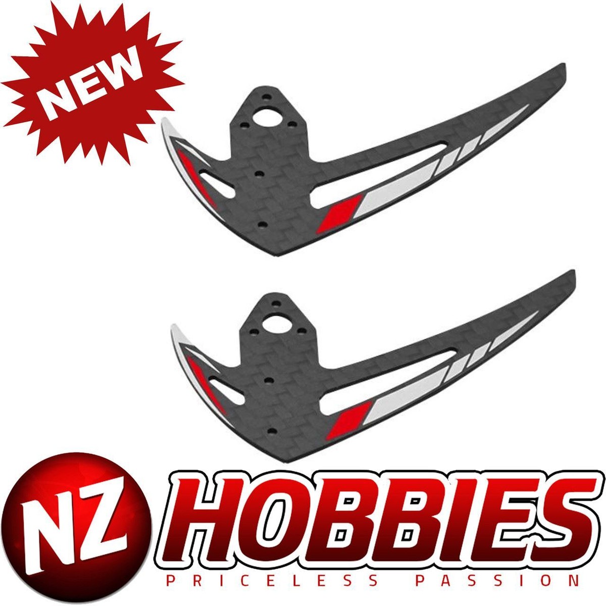 OMP Hobby OSHM2328 M2 EVO Helicopter Parts Vertical Stabilizer Set