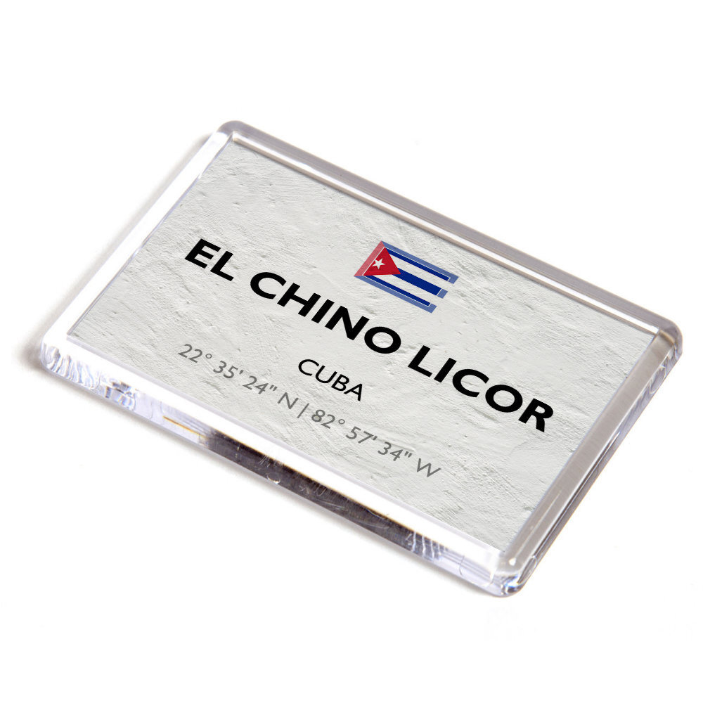 IMÁN NEVERA - Licor El Chino - Cuba - Lat/Largo