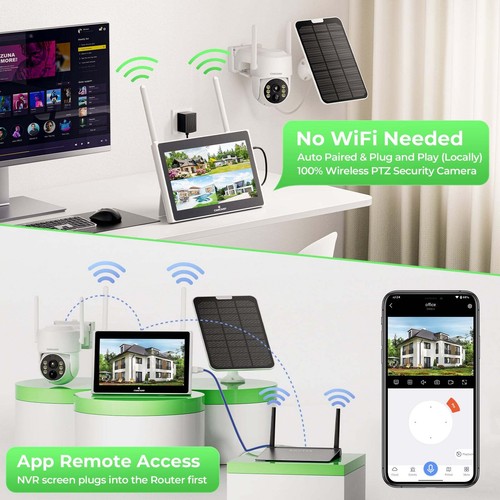 Wireless Solar & Battery Security Camera System with Solar Panel WIFI PIR Detect - Picture 6 of 10