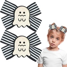 Ghost Bow Hair Clips for Girls Halloween Hair Accessories Cute Cartoon 3D Gho...