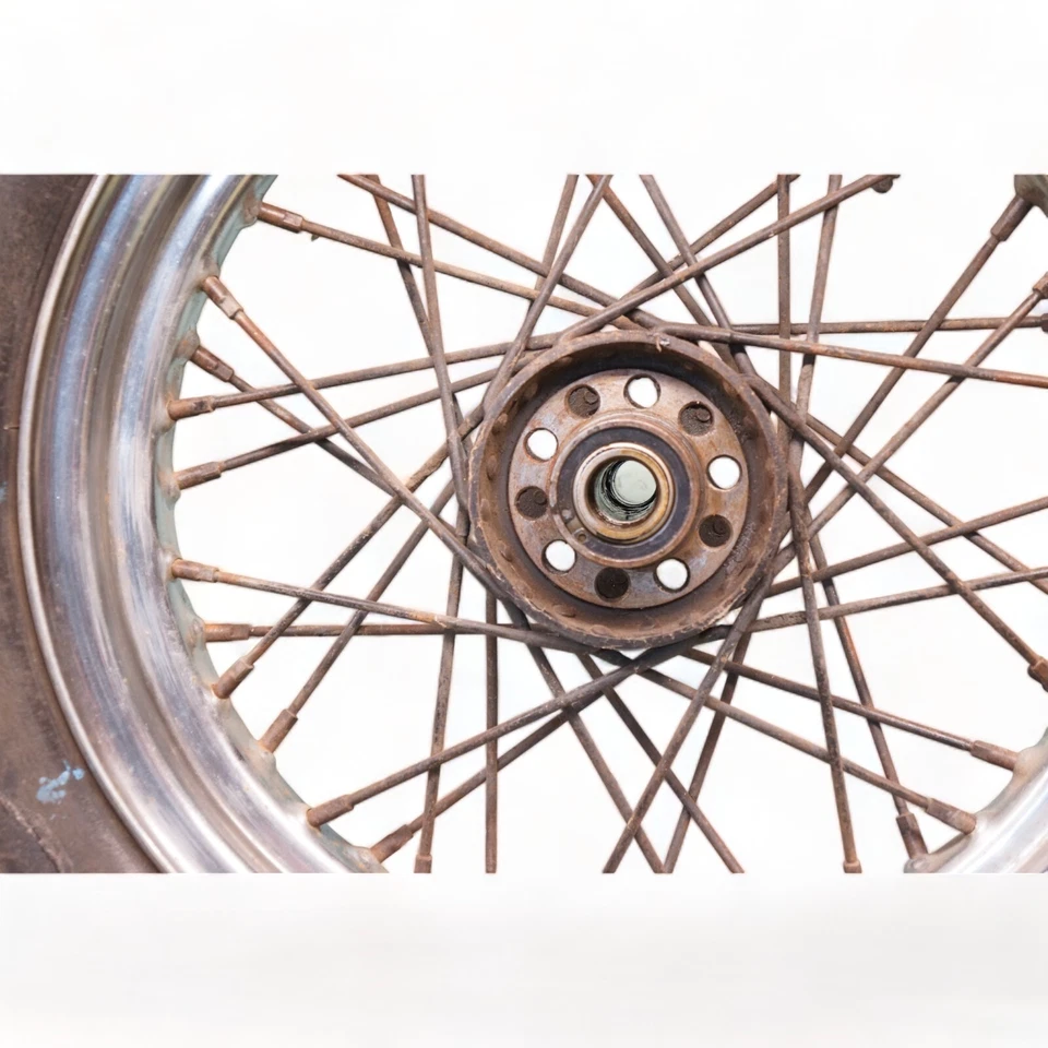 Harley Panhead Knucklehead 1961 FL Flh Duo Glide OEM *2549B rueda delantera Foto 2 de 4