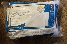 PureLUX Gel Memory Foam Adjustable Comfort Pillow Queen 2 Pack New Opened