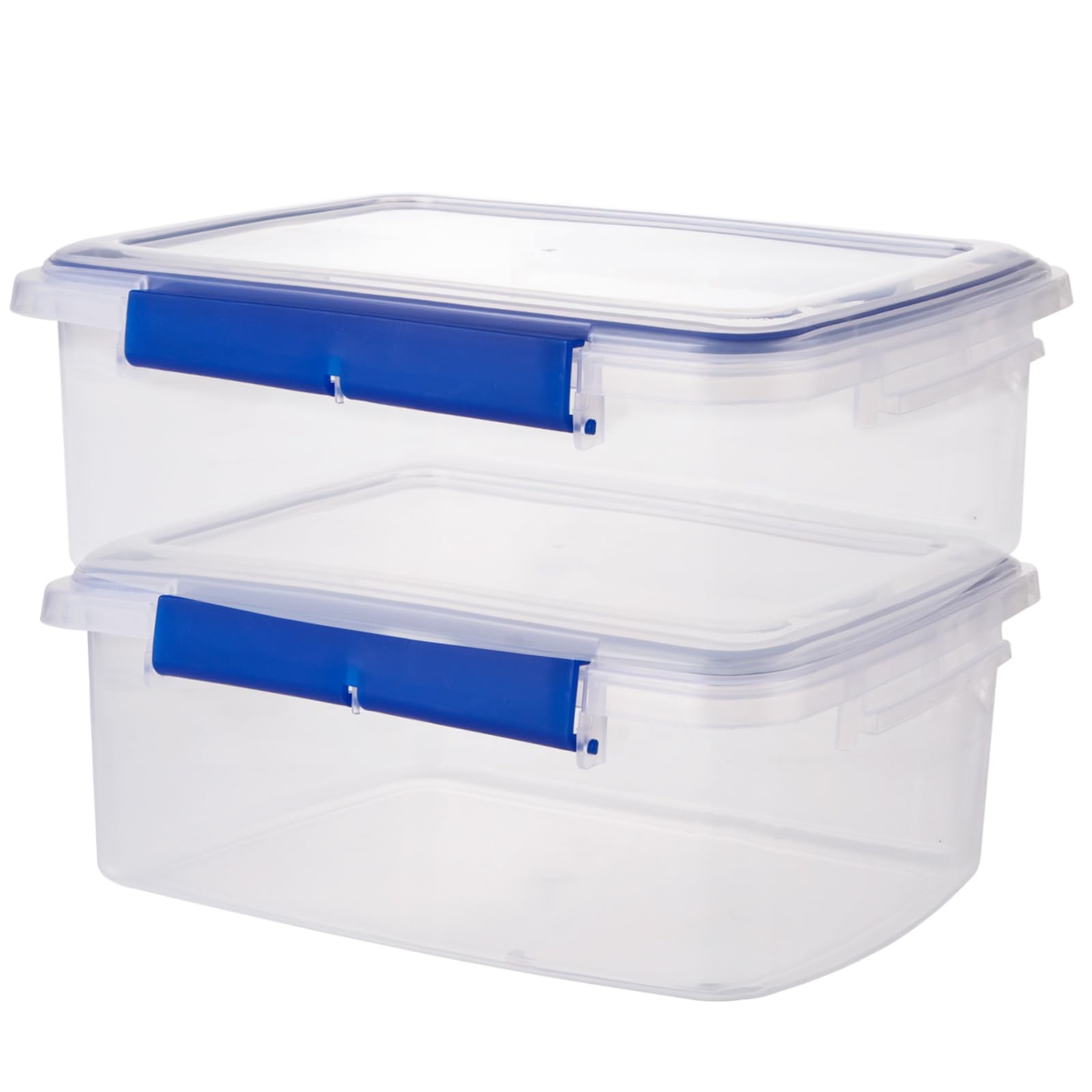 2 Pcs Large Food Storage Containers with Airtight Lid, 5.5L Reusable Meal Pre...