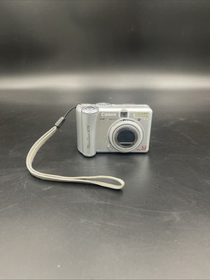 Canon PowerShot A75 3.2MP Digital Camera Silver Powers On No Card To Test