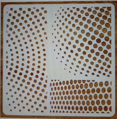 GROSSES HALBTON PUNKTMUSTER Wiederverwendbare Schablone Airbrush Malerei usw. Neu 30x30cm