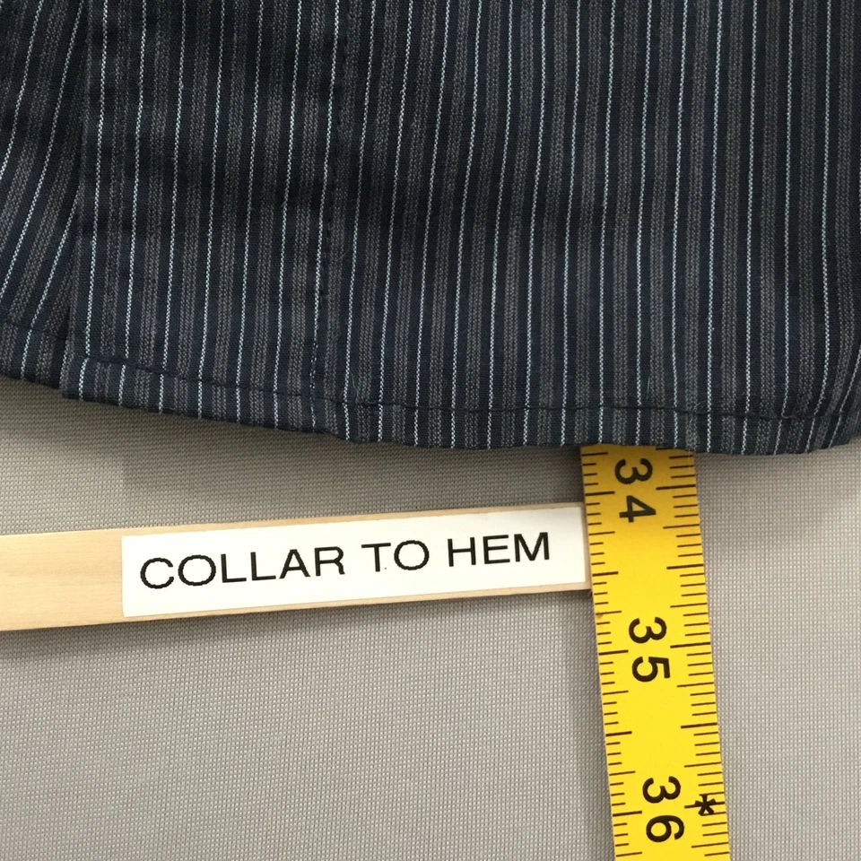 Machine Shirt Mens XL Pinstripe Western Pearl Snap Dragon Embroidered Graphic - Image 4 of 4