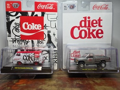 M2 CHASE 1965 FORD VAN 1998 GMC  SIERRA 1500 4x4 LOT OF 2 NIP  Coca Cola