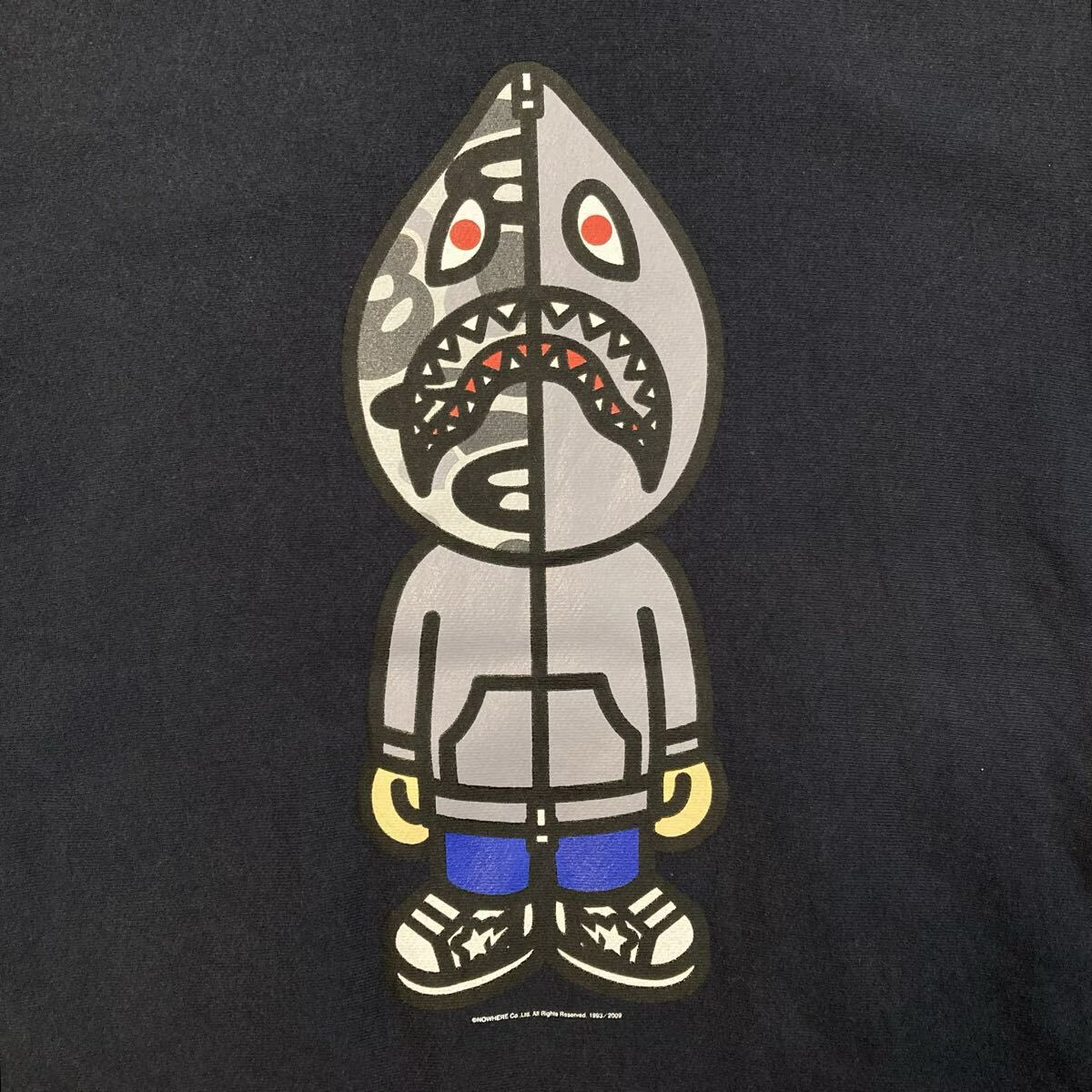 BAPE Shark Teriyaki Alien Pullover Hoodie Navy A Bathing Ape Size