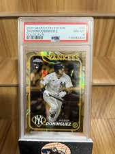 2024 Topps Chrome Gilded Jasson Dominguez Gold Lava /10 PSA 8 Yankees RC
