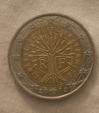 pièce de 2 euros rare France 2012. Arbre de vie liberté égalité fraternité