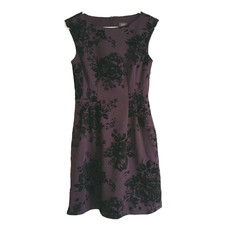 Vince Camuto Sheath Dress 4 Purple Black Burnout Velvet Fairy Grunge Whimsigoth