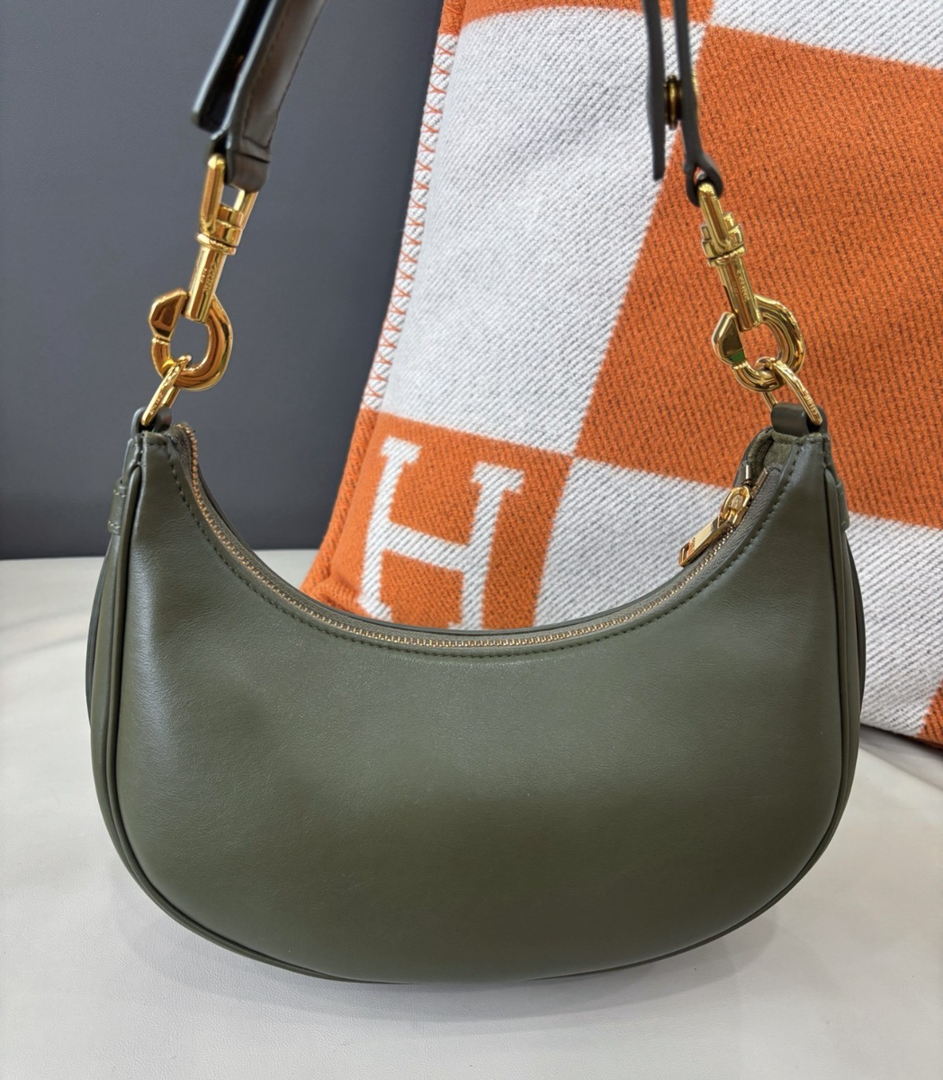 Celine Ava Hobo Calfskin Shoulder Bag Green Women Classic | eBay