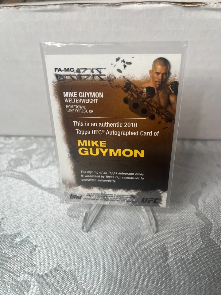 2010 Topps UFC Mike Guymon 1st Autograph Auto Card - Image 2 of 2