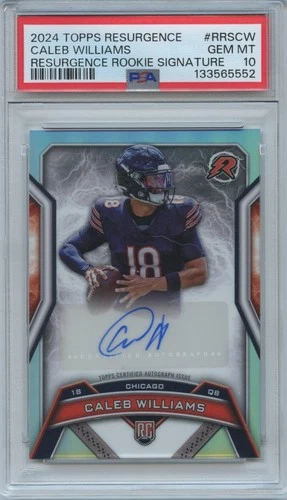 Caleb Williams 2024 Topps Resurgence Auto Autograph Rookie Chicago Bears PSA 10