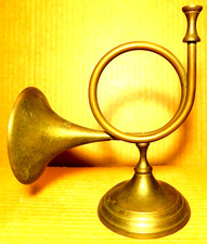 Brass DAD Unbranded Decorative French Horn 6 1/2" Length On Stand