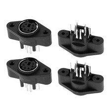 Mini DIN 6 Pin Female S-video Connector Adapter Sockets 2.5x1.3x1cm , 5 Pcs