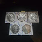 🔥 LOT OF 5 Morgan Silver Dollars - ALL MS BU - 1890, 1896, 1897, 1899-O, 1921