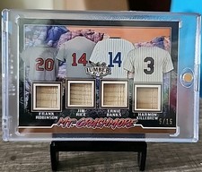 2024 Leaf Lumber Robinson, Rice, Banks, Killebrew 5/15 Mt Crushmore HOF Bat Mem