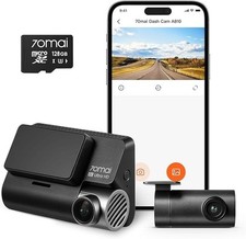 70mai New Dash Cam Front  Rear A810, 128GB, 4K,GPS,Sony IMX678,Night Vision,HDR